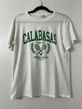 Calabasas Tennis Academy Graphic Tee - White & Green